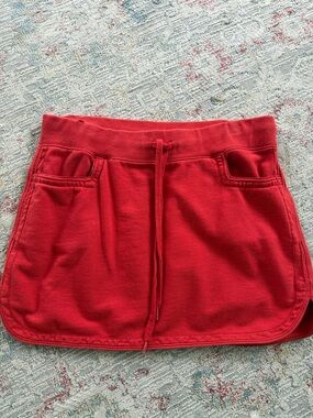 Old Navy Red Ribbed Sweatshirt Collar